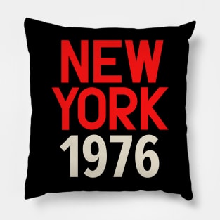 Iconic New York Birth Year Series: Timeless Typography - New York 1976 Pillow