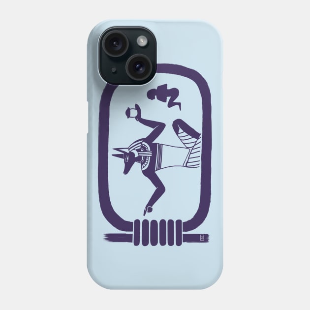 Anubis the Guide Phone Case by hearthfiredraws