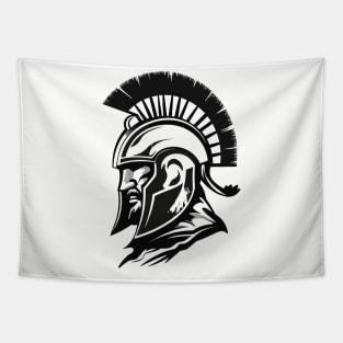 Spartan helmet strong face Tapestry