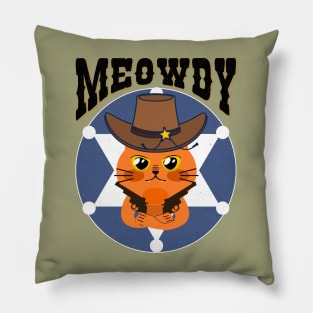 Meowdy - There's a new sheriff in town y'all. Pillow