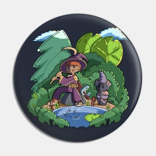 fishing day, magician fishing with his magical cat. Pin