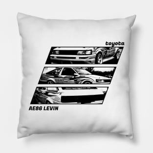 TOYOTA COROLLA AE86 LEVIN D1GP Black 'N White Archive 2 Pillow