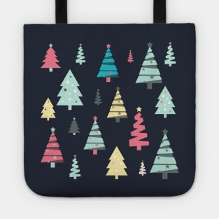 Christmas tree pattern, pastel Tote