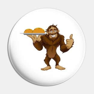 'Big Foot Carrying Taco' Amusing Taco Mexican Gift Pin