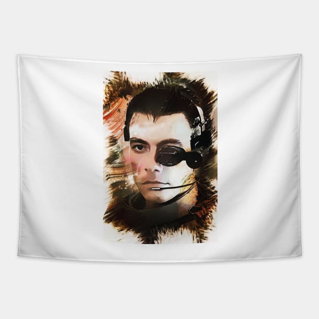 Universal Soldier - Jean Claude Van Damme - Custom Digital Artwork Tapestry by Naumovski