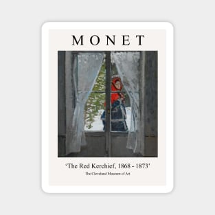 Claude Monet The Red Kerchief Painting Magnet