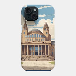 National Museum of Scottland United Kingdom Vintage Travel Tourism Poster Art Phone Case