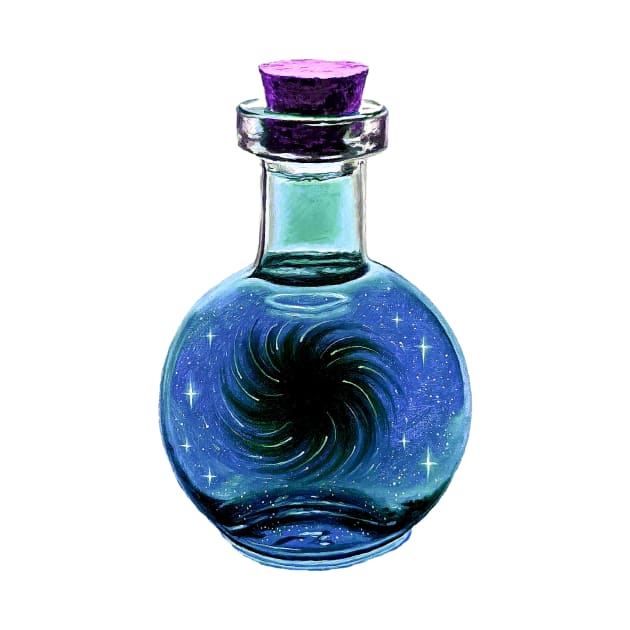 Blackhole galaxy potion blue star by LukjanovArt