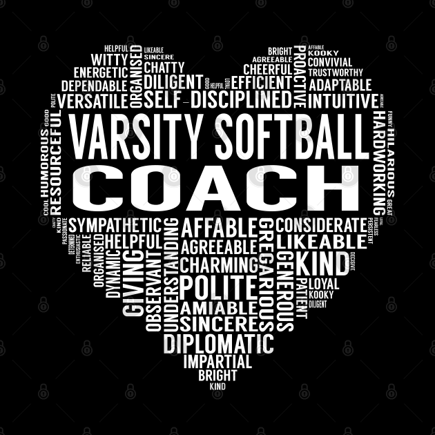 Varsity Softball Coach Heart by LotusTee