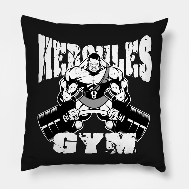 Hercules Gym 3 Pillow by Spikeani