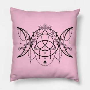 Triple Moon Triquetra Pillow