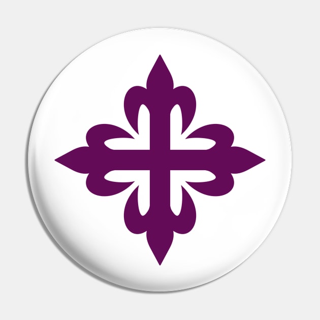 Florented cross (purple) Pin by PabloDeChenez