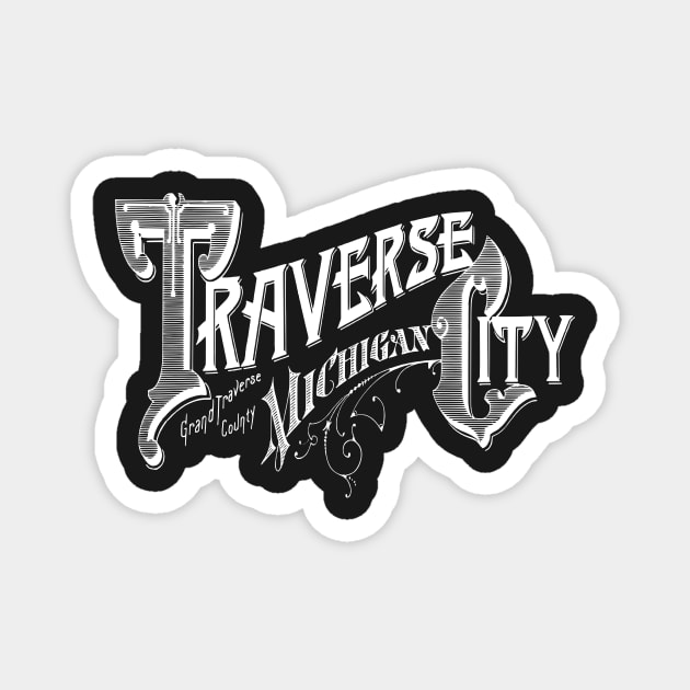 Vintage Traverse City, MI Magnet by DonDota