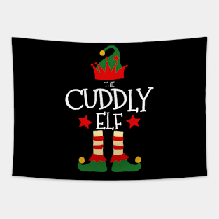 Cuddly Elf Matching Family Group Christmas Party Pajamas Tapestry