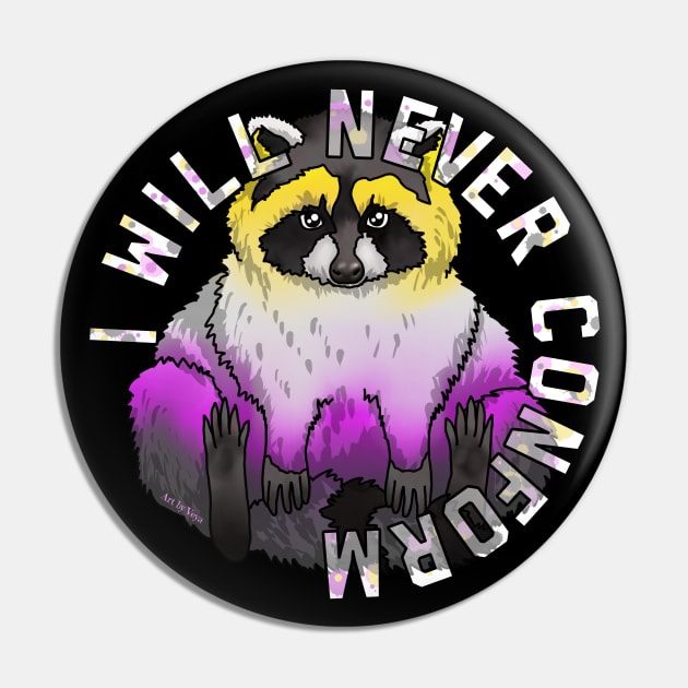 I will never conform enby Pin by Art by Veya