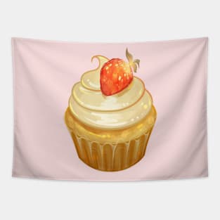 Strawberry Vanilla Cupcake Tapestry