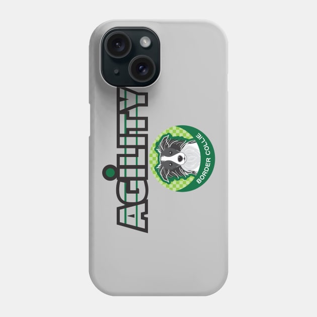 Border Collie Dog Breed Agility Show Graphic Logo Phone Case by SistersRock