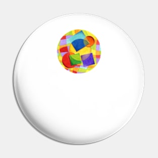 Candy Rainbow Geometric Plaid Pin