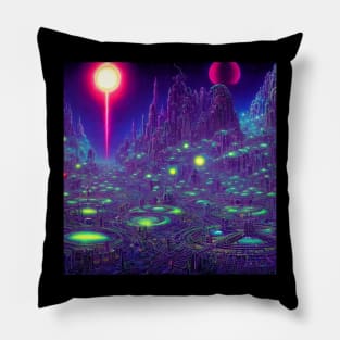 Infinite Mysterious Astral City Pillow