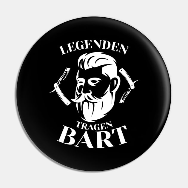 Legenden Tragen Bart Beard Pin by MooonTees