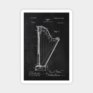 Chalkboard Harp Patent Magnet