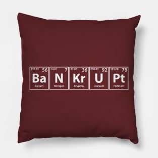 Bankrupt (Ba-N-Kr-U-Pt) Periodic Elements Spelling Pillow