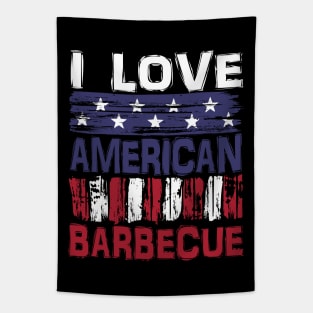 I Love American Barbecue Tapestry