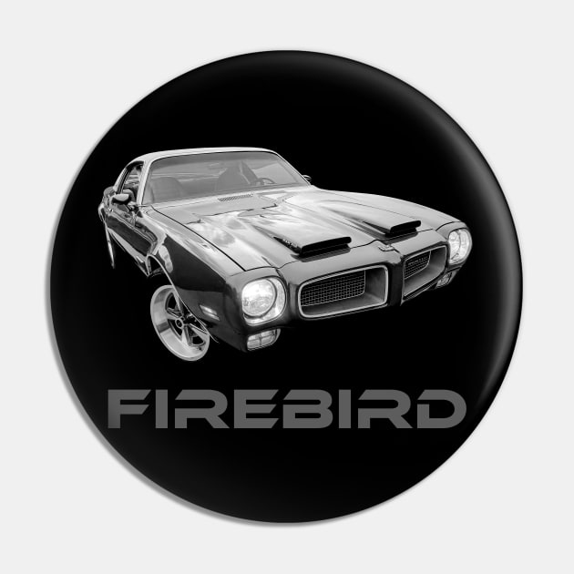 1971 Firebird B/W Pin by MotorPix