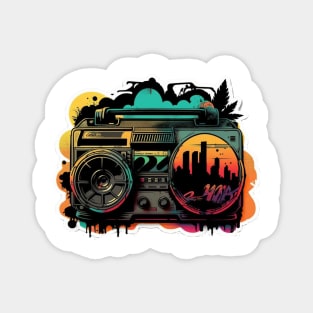 Retro Boombox Magnet