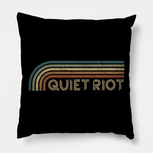 Quiet Riot Retro Stripes Pillow