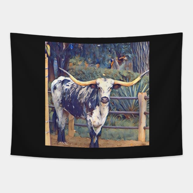 Texas Longhorn Tapestry by Sharonzoolady