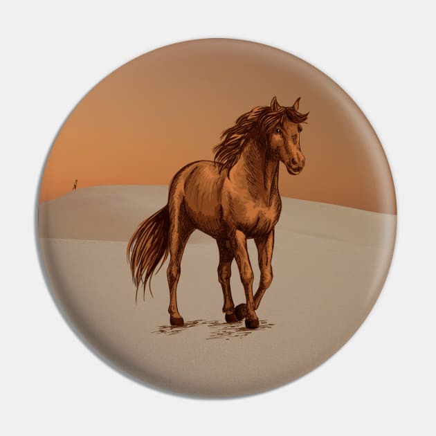 Desert horse Pin by Finn Art by MB