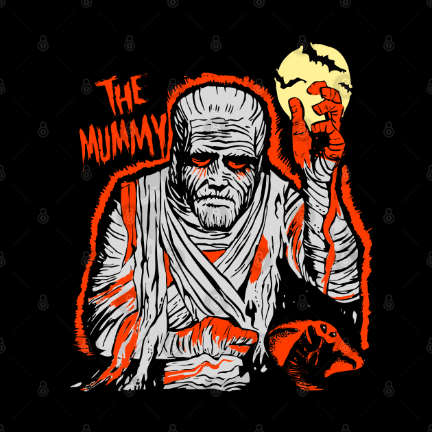 Vintage Halloween mummy T-Shirt by UnlovelyFrankenstein