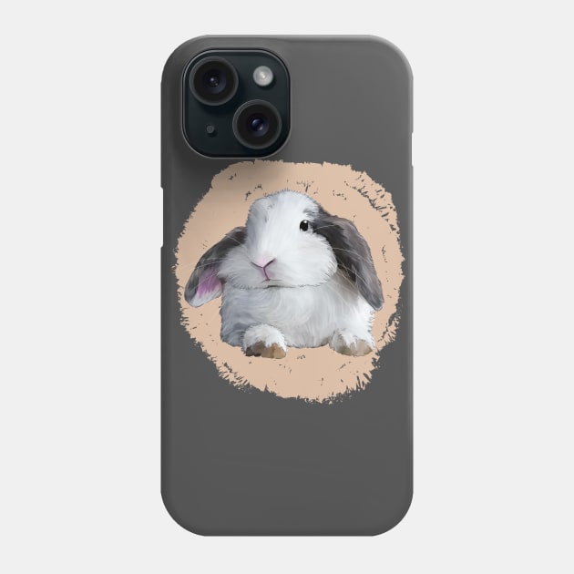 Grey HL Rabbit _ Bunniesmee Phone Case by GambarGrace