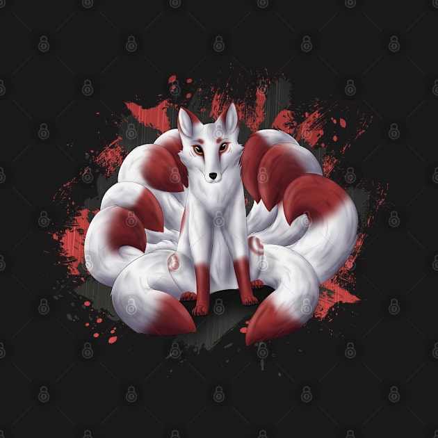 Nine-Tailed Fox Kitsune Ninetails by Fennekfuchs