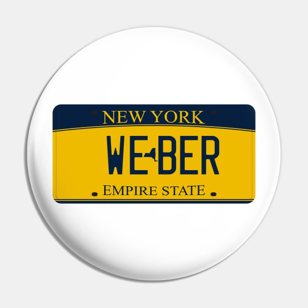 New York Weber vanity license plate Pin by zavod44