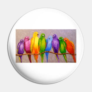 Parrots friends Pin