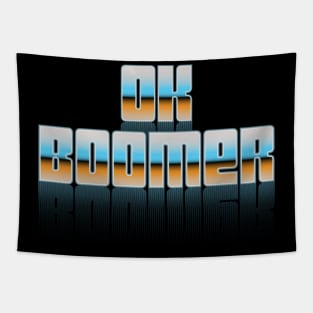 Ok Boomer Retro 1970s Vintage Type Tapestry