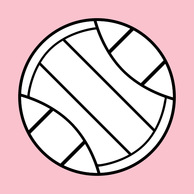 Pink Volleyball by College Mascot Designs