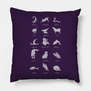 Animal Yogis_White Pillow