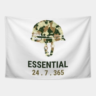 Essential 24.7.365 ( Camo Helmet ) Tapestry