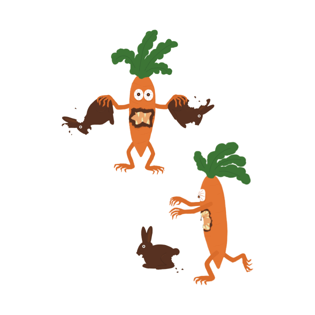 Easter zombie carrots attack by Improgism 