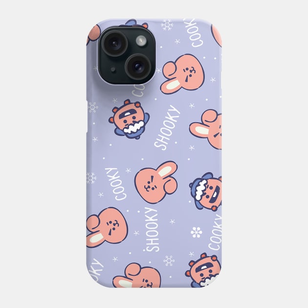 BT21 Let It Snow - Cooky + Shooky Phone Case by ZeroKara