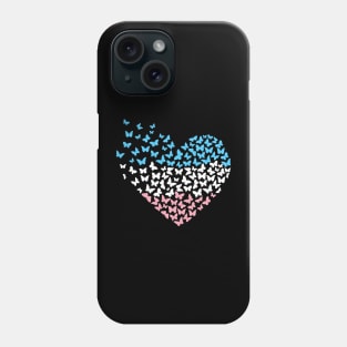 Trans Butterflies Heart Phone Case