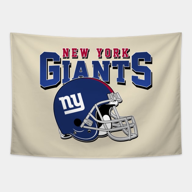 New York Giants Football Helmet Tapestry by Cika Ciki