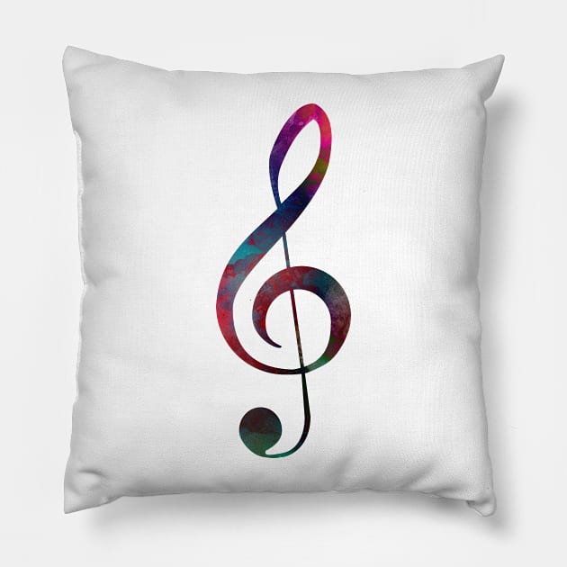 treble clef #trebleclef #music Pillow by JBJart