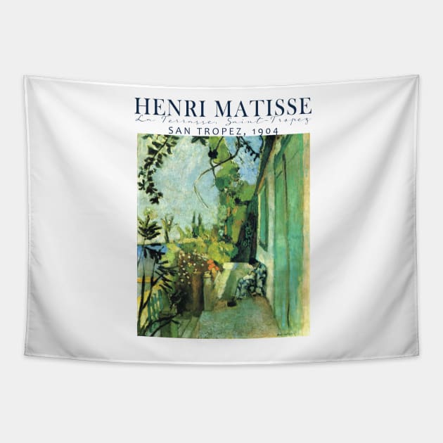 Vintage Exhibition poster, Henri Matisse, La Terrasse, San-Tropez Tapestry by SouthPrints