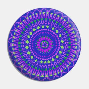 Mandala Blue Pin