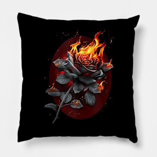 Flaming Rose - Gothic Rose - Spiral Original Pillow