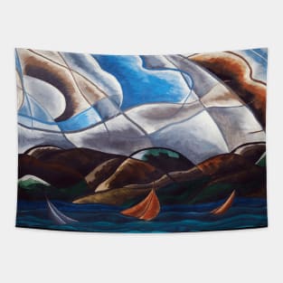 Clouds and Water Modernist Abstract Arthur Dove Painting. Tapestry